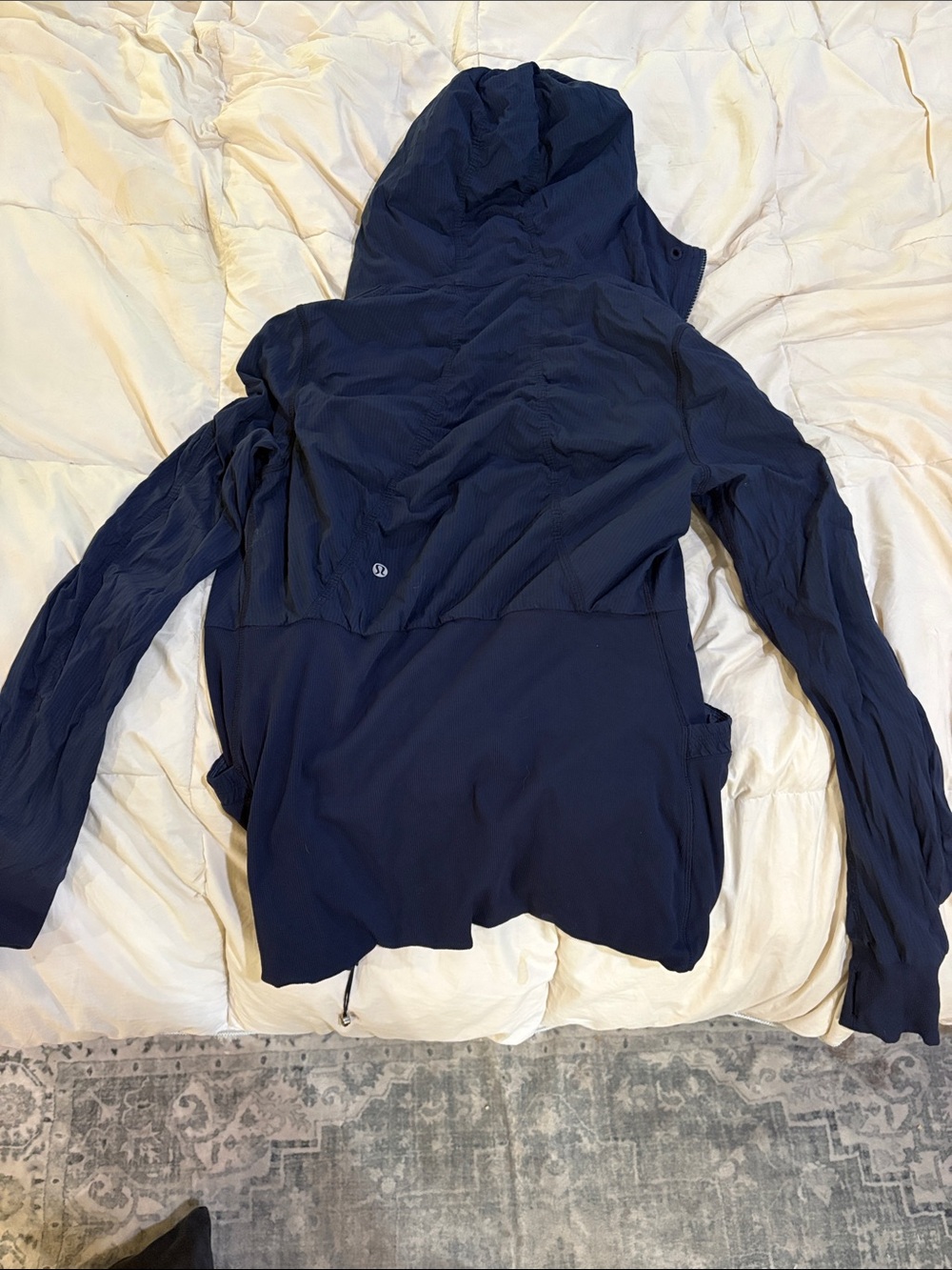 lululemon athletica reversible Navy Hooded zip up jacket